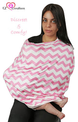 Nursing Breastfeeding Cover-Multi use-Stroller Canopy, Car Seat, Shopping Cart, Swaddle, Hi-Chair.