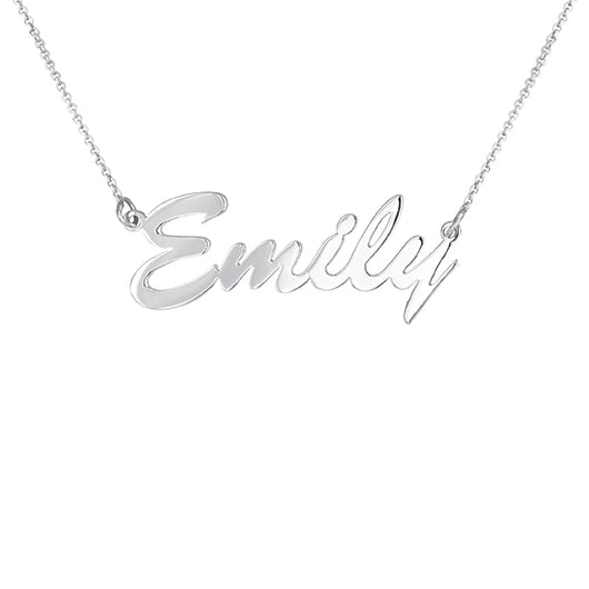 Script Name Necklace Personalized Sterling Silver