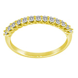 Stackable Diamond Ring 13 diamonds .40ctw. Trellis Design. 14kt. White or Yellow Gold