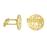 Cuff Links Silver With Gold Plating  Framed Personalized Monogram
