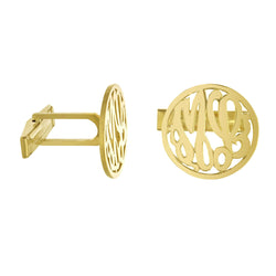 Cuff Links Silver With Gold Plating  Framed Personalized Monogram