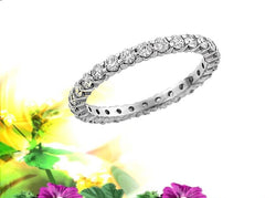 Diamond Eternity Wedding Band Ring 1.0ctw Wedding Ring 14kt. Gold