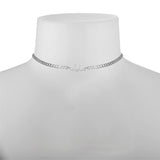 Arabic Choker Sterling Silver Vermeil 13.5 inch Personalized Italian Curb Chain