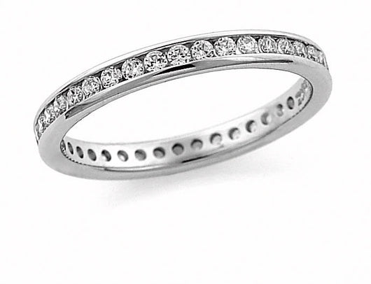 Channel 1.0ctw Diamond Eternity Band ring 14kt. White, Yellow or Rose Gold