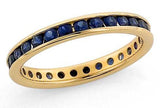 Channel Set 14kt. Gold Sapphire Eternity Band 14kt. Gold Yellow or White 1.3ctw