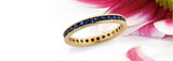 Channel Set 14kt. Gold Sapphire Eternity Band 14kt. Gold Yellow or White 1.3ctw